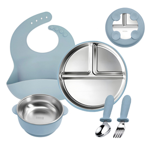 ชุดจานชามสเตนเลสสำหรับเด็ก6ชิ้นช้อนส้อมช้อนเป็นมิตรกับสิ่งแวดล้อมชุดปลอดภัยต่อสิ่งแวดล้อม - Product Image 5