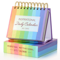 Vente en gros de calendriers personnalisés avec impression 2026 calendrier 365 jours calendriers de table de bureau à rabat en spirale personnalisés pour photos