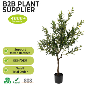 Arbre d'<span class=keywords><strong>olivier</strong></span> artificiel haut de gamme de 130 cm (4 pieds) en pot, réaliste, pour la décoration d'angle de bureau - Product Image 2