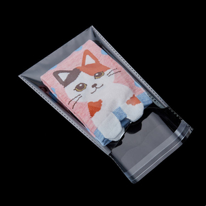 Venta al por mayor bolsas de embalaje transparentes Personalizadas Impresión de embalaje de plástico Opp Bopp comida ropa interior calcetines bolsa de embalaje - Product Image 5