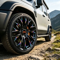 Jantes 6*139.7 17 18 19 20 22 24 26 pouces, noires, forgées en Chine, jantes en alliage personnalisées tout-terrain pour Jeep Wrangler Range Rover