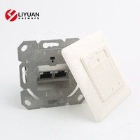 LIYUAN Ly-FP117 Multicolore CAT6A Type Allemand STP 2 ports RJ45 Connecteur de câble réseau RJ11 Compatible Telecom Parts