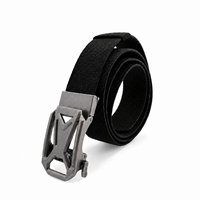 Ceinture tactique pour homme en nylon extensible robuste avec boucle automatique en alliage de zinc à dégagement rapide, personnalisable en usine