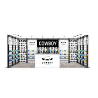 Rak Pameran Modular Portabel Bebas Alat 10x20, Sistem Truss, Booth Pameran Dagang