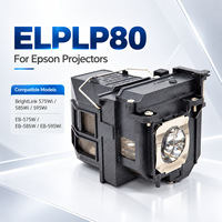 Lampe de projecteur haute performance ELPLP80 pour EPSON EB-585WI 585W 580 595WI BrightLink 585Wi 595Wi Pro 1420Wi 1430Wi