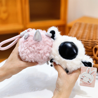 Pendentif en peluche mignon et rond, créature fantastique, en fourrure bouclée douce, porte-clés animal en peluche, breloque parfumée pour sac, cadeau souvenir créatif