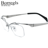 Gafas Borregls de Titanio para Hombre, Diseño 2025, Montura Semi-Rimless, Ligeras, Cuadradas, Modelo 185762