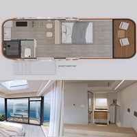 Maison capsule spatiale préfabriquée moderne et intelligente, maison mobile de luxe, cabane modulaire de glamping, villa pod