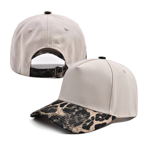 Trong kho Camo <span class=keywords><strong>hat</strong></span> Giao hàng nhanh chóng thấp moq báo in vành 5 Bảng điều chỉnh Mũ bóng chày cây thật Mũ bóng chày - Product Image 4