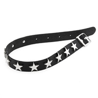 Personnalité Gothique Punk Style PU Collier En Cuir Harajuku Étoile Rivet Ras Du Cou Couple Tendance Collier Clavicule Chaîne