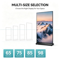L65GAZ 65" Layar Digital Signage Berdiri Lantai Layar Penuh 65 Inci Layar LCD Portabel untuk Iklan