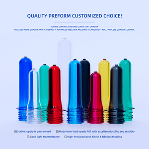 Nhà xuất khẩu tiền chế chai nhựa <span class=keywords><strong>PET</strong></span> chất lượng cao, cổ ngắn, tiêu chuẩn 28mm, 250ml dùng cho chai nước. - Product Image 3