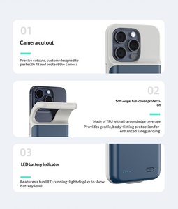 <span class=keywords><strong>Coque</strong></span> de téléphone compacte avec <span class=keywords><strong>batterie</strong></span> externe intégrée en TPU souple compatible <span class=keywords><strong>iPhone</strong></span> 18 <span class=keywords><strong>Pro</strong></span> Max/17 <span class=keywords><strong>Pro</strong></span>, chargeur à clip arrière, <span class=keywords><strong>batterie</strong></span> polymère au lithium - Product Image 6