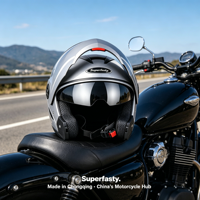 Accessoires de moto, casque sportif, coupe-vent, fabriqué en Chine, anti-poussière, casque de moto personnalisé pour les trajets urbains quotidiens