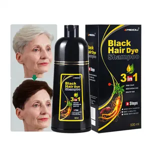 Wholesale Herbal Extract 5 Minutes Hair Dye Ginger Black Shampoo hair dye shampoo