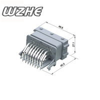 WZHE 24핀 방수 여성형 와이어 ECU 자동차 커넥터 211PC249S0033 HCCPHPE24BKA90F