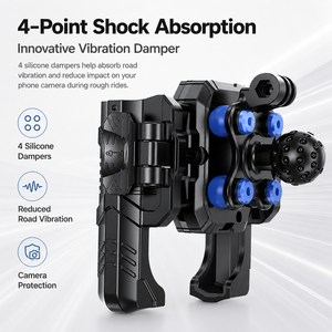 One-Touch Lock Motorcycle Phone Mount Shockproof <strong>Bike</strong> Phone Holder Anti Vibration Handlebar Mobile Holder - Product Image 3