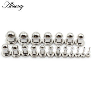 Alisouy 2 Jauges d'<span class=keywords><strong>oreille</strong></span> cylindriques en acier inoxydable 1-10mm Bouchons coniques Tunnel Expander Stretcher Earring Piercing Body Jewelry - Product Image 5