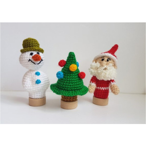 Marionette da dito <span class=keywords><strong>di</strong></span> natale <span class=keywords><strong>pupazzo</strong></span> <span class=keywords><strong>di</strong></span> <span class=keywords><strong>neve</strong></span> babbo natale renna design uncinetto amigurumi marionette da dito per bambini - Product Image 4