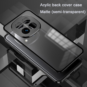 Funda Protectora Magnética Elástica con Marco Metálico para Xiaomi Redmi Note 14 <span class=keywords><strong>Pro</strong></span> / 14 <span class=keywords><strong>Pro</strong></span>+, Protector de Lente Transparente Esmerilado de PC, Cubierta Trasera - Product Image 3