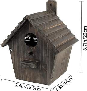 Houten Vogelhuis Hangende Volière Gap Tuin Land Geschikt Voor Bluebird Zwaluwen Mezen Enz - Product Image 3