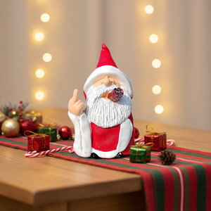 Adorno de Gnomo de Jardín de Resina, Duende Blanco con Barba, Hecho a Mano y Pintado a Mano, Decoración Navideña Festiva para el Hogar - Product Image 5