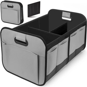 Boîte de rangement pour voiture 60x37x31cm, pliable, étanche, organisateur de coffre, noir, gris, rouge, bleu ciel, personnalisable avec impression de logo - Product Image 4