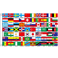 Drapeaux de pays personnalisés, impression numérique, tissu polyester, drapeau rectangulaire d'extérieur pour les sports, publicité promotionnelle, bannière