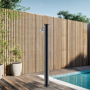 <span class=keywords><strong>Douche</strong></span> <span class=keywords><strong>solaire</strong></span> extérieure <span class=keywords><strong>Poolstar</strong></span> P2604 en PVC pour piscines et jardins, design élégant, capacité 35L/20L, directement de l'usine - Product Image 1