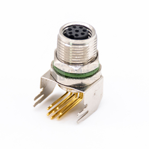 M8 8Pin nữ nối <span class=keywords><strong>PCB</strong></span> nối a-mã góc đựng với khung <span class=keywords><strong>IP67</strong></span> không thấm nước Bảng điều khiển gắn kết - Product Image 6