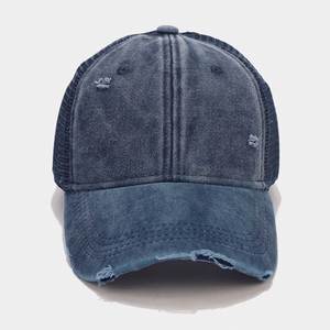 Casquette de baseball classique sportive en coton, ajustable, unie, avec logo brodé personnalisé - Product Image 3