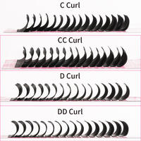Extensions de cils en cachemire en gros, cils volume noir mat, cils velours individuels 8-25mm