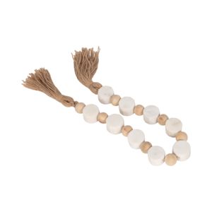 Filo di perle di marmo con nappine decorative per decorare scaffali di casa o ufficio - Product Image 3