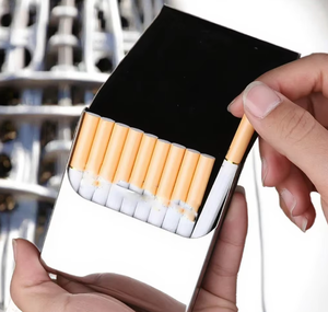 Étui à cigarettes carré en cuir au design zen asiatique, imprimé UV, finition mate durable, pour le stockage du tabac – <span class=keywords><strong>Prix</strong></span> usine - Product Image 4