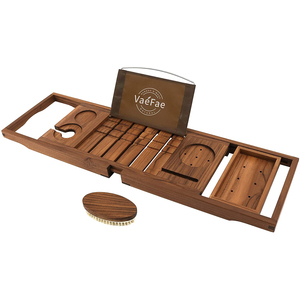 Top sale Expandable Wooden Bath Tray for Tub