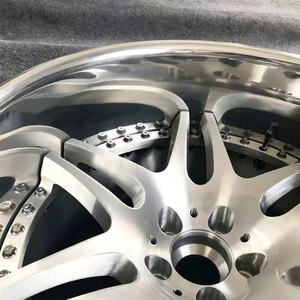 Rueda Forjada <span class=keywords><strong>de</strong></span> 2 Piezas en Plata Pulida, Inspirada en las Clásicas Marcas JDM VIP, 18-20 Pulgadas para <span class=keywords><strong>Lexus</strong></span> y Mercedes Tuning - Product Image 3