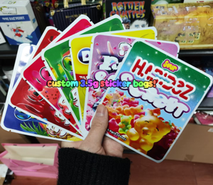 In Stock Custom 50PCS Mix Style Shaped <strong>Edible</strong> Packs Smell Proof 3.5 Die Cut Mylar Bags with Boxes Food Grade Milk Packaging - Product Image 4