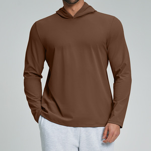 Camiseta Deportiva para Hombre, para Fitness, Ocio, Transpirable y Agradable al Tacto, con Capucha y Mangas Largas, para Viajes Diarios, Caminatas por la Ciudad y el Hogar - Product Image 4