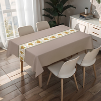 Nappe carrée en plastique gris clair RNPT, facile à nettoyer, pour table basse, table à manger intérieure et jardin
