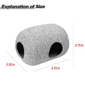 Decoraciones para acuarios Cuenco Decoraciones <span class=keywords><strong>Cave</strong></span> Rocks-Betta Fish Tank para peces pequeños y medianos Ornamento Hideaway - Product Image 6