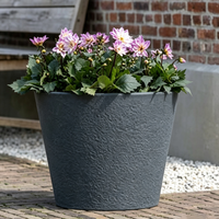 Grand bac à fleurs rectangulaire en fibre-ciment, jardinières extérieures pour centres commerciaux