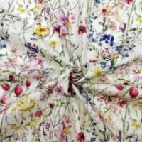 Tissu imprimé numérique à motif floral personnalisé, 100% coton, léger, respirant, de haute qualité, tissé uni, robe chemise pour filles et femmes