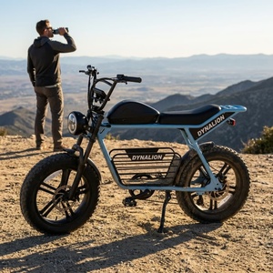 Vélo électrique de style cyclomoteur rétro avec pneus larges de 20 pouces, vélo électrique <span class=keywords><strong>vintage</strong></span> Scrambler pour les trajets urbains et les tout-terrain pour adultes - Product Image 1