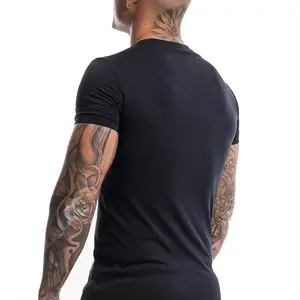 Camiseta fitness personalizada para homens, camisa esportiva bordada para homens, camisa de peso pesado estampada