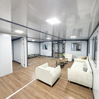 Conteneur habitable extensible personnalisé 20 pieds 40 pieds, maison préfabriquée 3 chambres, structure en acier, design moderne, insonorisée, étanche, solaire
