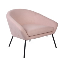 Fauteuil de loisirs modulaire réglable CARLFORD, pieds en métal noir, tissu rembourré, pour salle à manger, chambre, bureau à domicile, salon