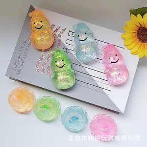 Glitter Snowman Squeeze Toy TPR <b>Squishy</b> Fidget Stress Relief Christmas Soft Toy for Kids Adults - Product Image 4