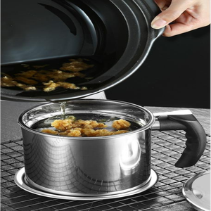 Separador de Grasa de Acero Inoxidable Syh579 al por Mayor con Malla Fina, Contenedor de Grasa para Freír y Colador de Bacon para Cocina - Product Image 3