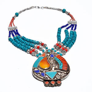 Collar Bohemio de Plata Tibetana al por Mayor, Joyería Vintage para Boda, Compromiso, Aniversario, Fiesta y Regalo - Product Image 4