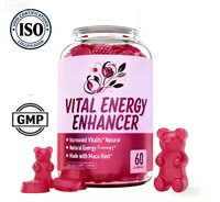 Gummies de Maca à Marque Blanche, Complément Naturel pour l'Énergie et la Vitalité des Adultes, 60 Unités